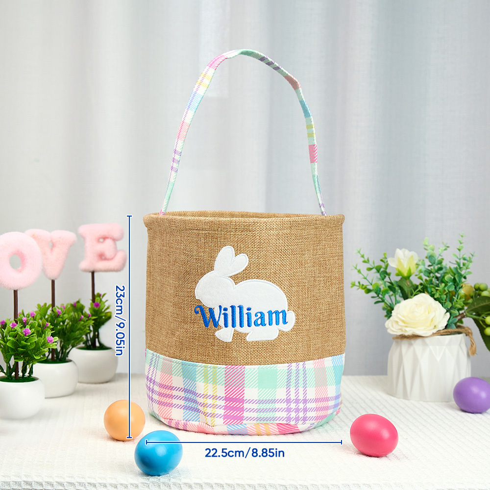 Canasta De Pascua Personalizada Con Monograma Canasta De Pascua Canasta Para Niñas Canasta Para Niños - santacalcetines
