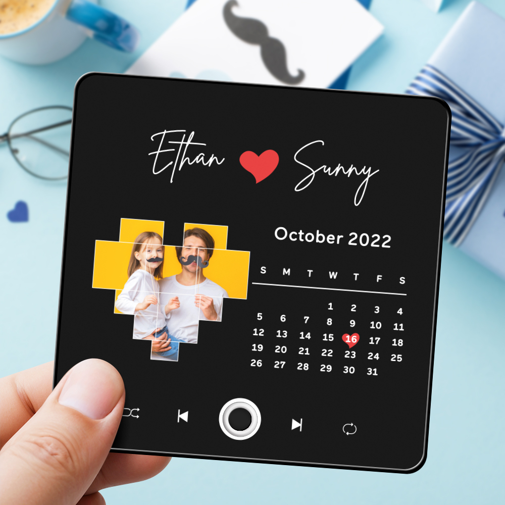 Regalo Del Día Del Padre, Álbum De Fotos Personalizado, Imán Para Refrigerador, Adhesivo De Pared Con Música, Movimiento Musical Que Se Puede Reproducir Sin Celular, Imán Para Refrigerador Con Música Pro, Puede Reproducir Canciones - santacalcetines