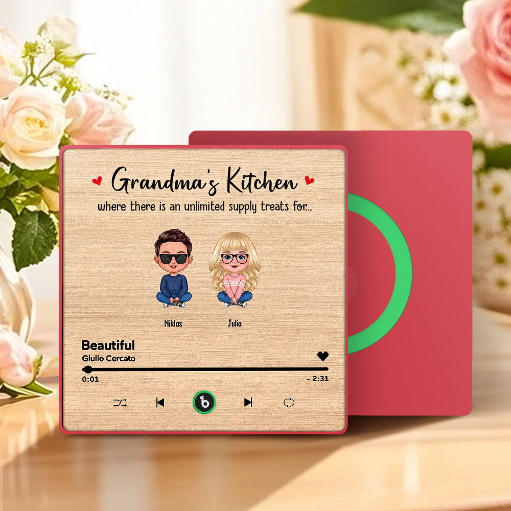 Imán De Nevera Con Música Personalizada Para El Día De La Madre, Adhesivo De Pared Con Música Que Reproduce Música Sin Celular, Varios Estilos. - santacalcetines