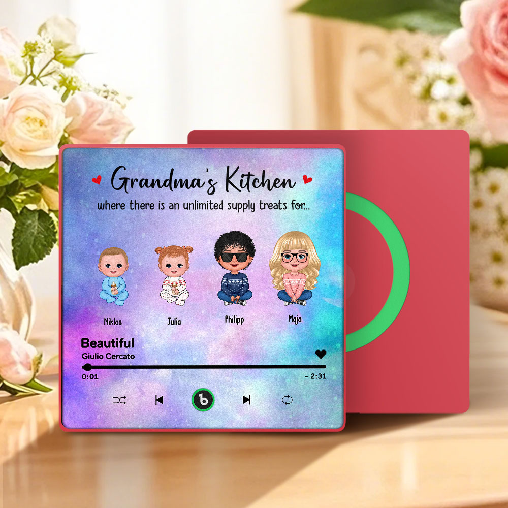 Imán De Nevera Con Música Personalizada Para El Día De La Madre, Adhesivo De Pared Con Música Que Reproduce Música Sin Celular, Varios Estilos. - santacalcetines
