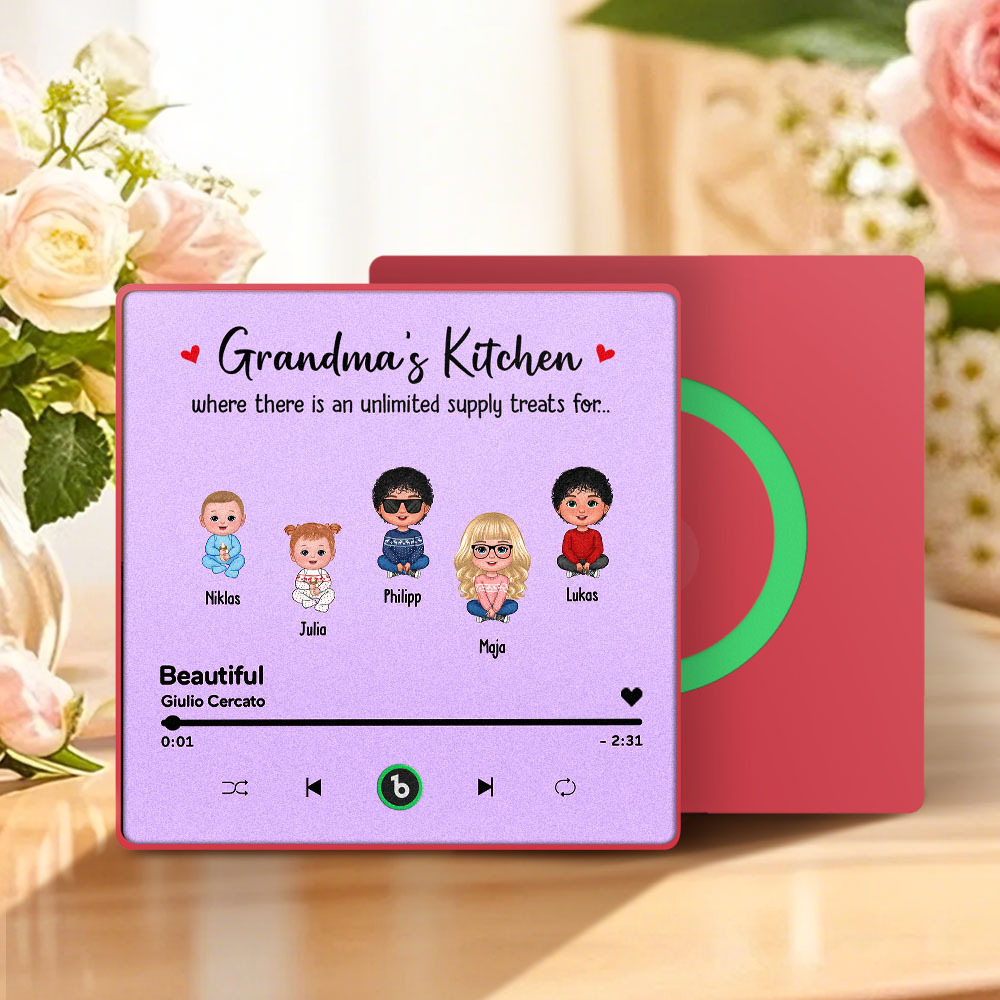 Imán De Nevera Con Música Personalizada Para El Día De La Madre, Adhesivo De Pared Con Música Que Reproduce Música Sin Celular, Varios Estilos. - santacalcetines