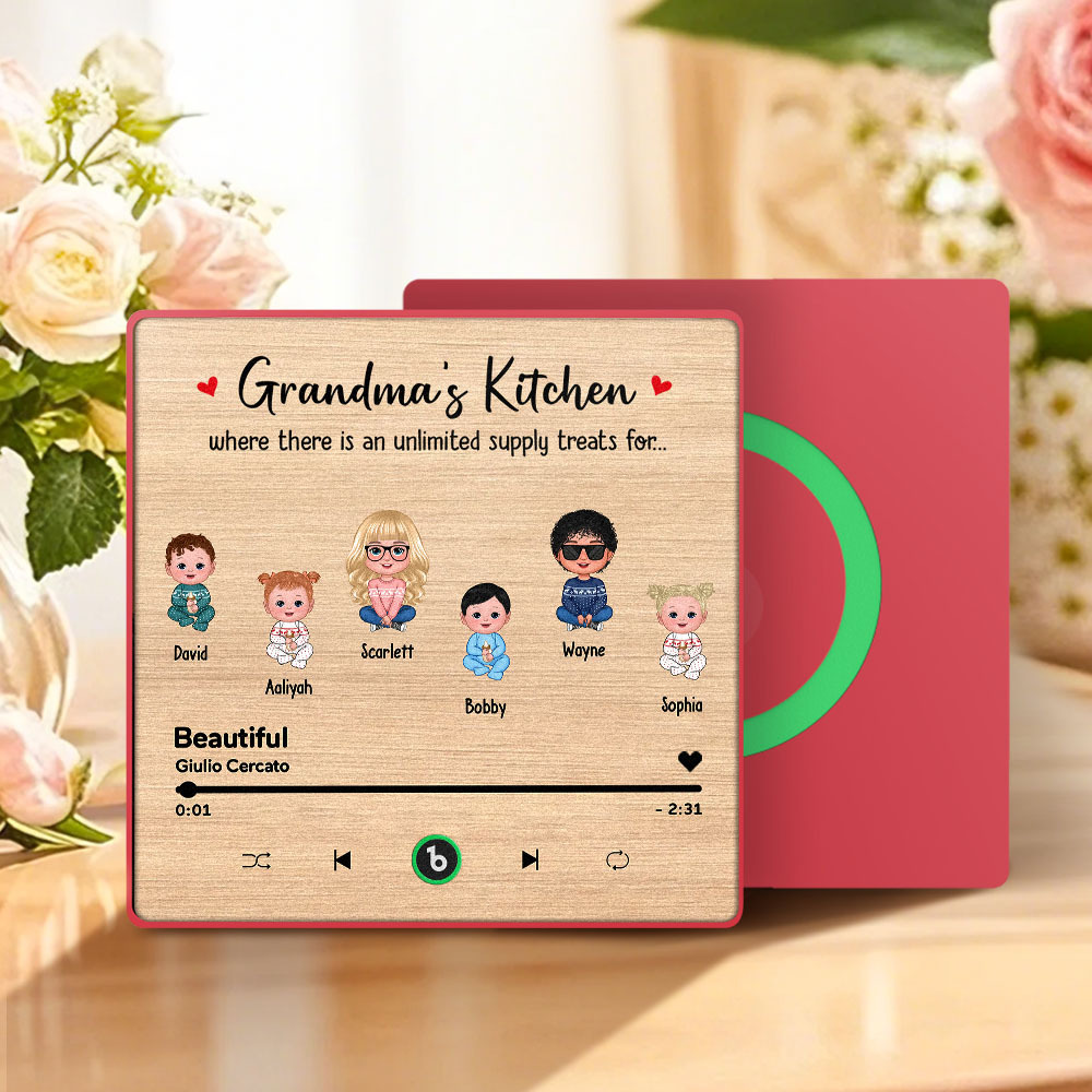 Imán De Nevera Con Música Personalizada Para El Día De La Madre, Adhesivo De Pared Con Música Que Reproduce Música Sin Celular, Varios Estilos. - santacalcetines