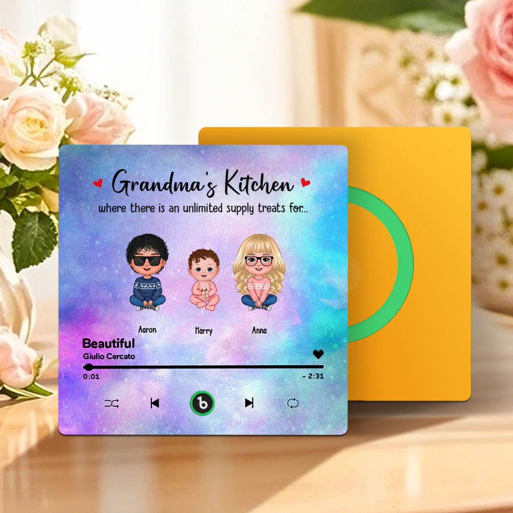 Imán De Nevera Con Música Personalizada Para El Día De La Madre, Adhesivo De Pared Con Música Que Reproduce Música Sin Celular, Varios Estilos. - santacalcetines