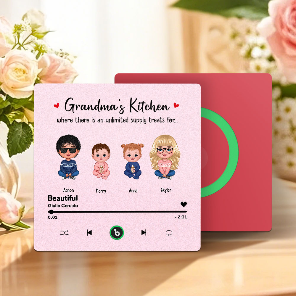 Imán De Nevera Con Música Personalizada Para El Día De La Madre, Adhesivo De Pared Con Música Que Reproduce Música Sin Celular, Varios Estilos. - santacalcetines