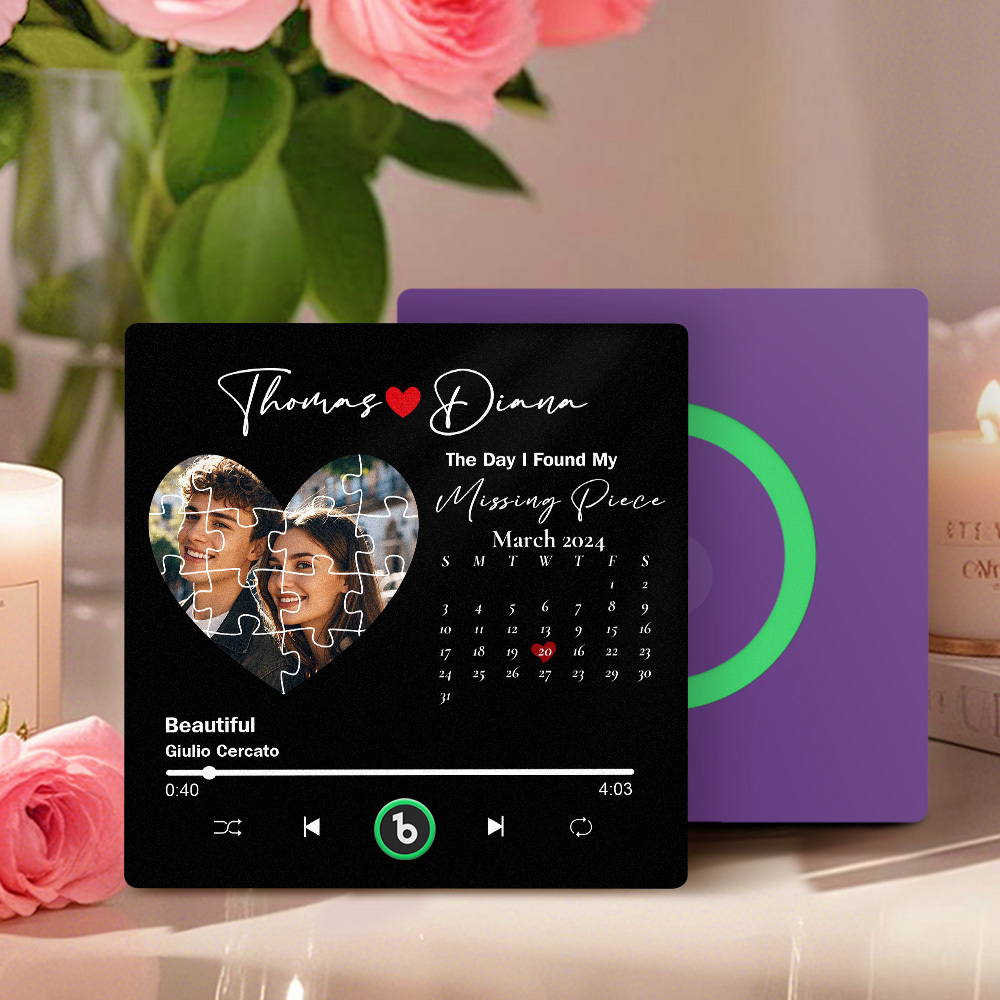 Imanes De Nevera Con Música Personalizados. Imán De Nevera Con Música Personalizado. Marco Colorido. Álbum Con Imán Para Nevera. Puede Reproducir Canciones. Regalo Para Un Amante. - santacalcetines