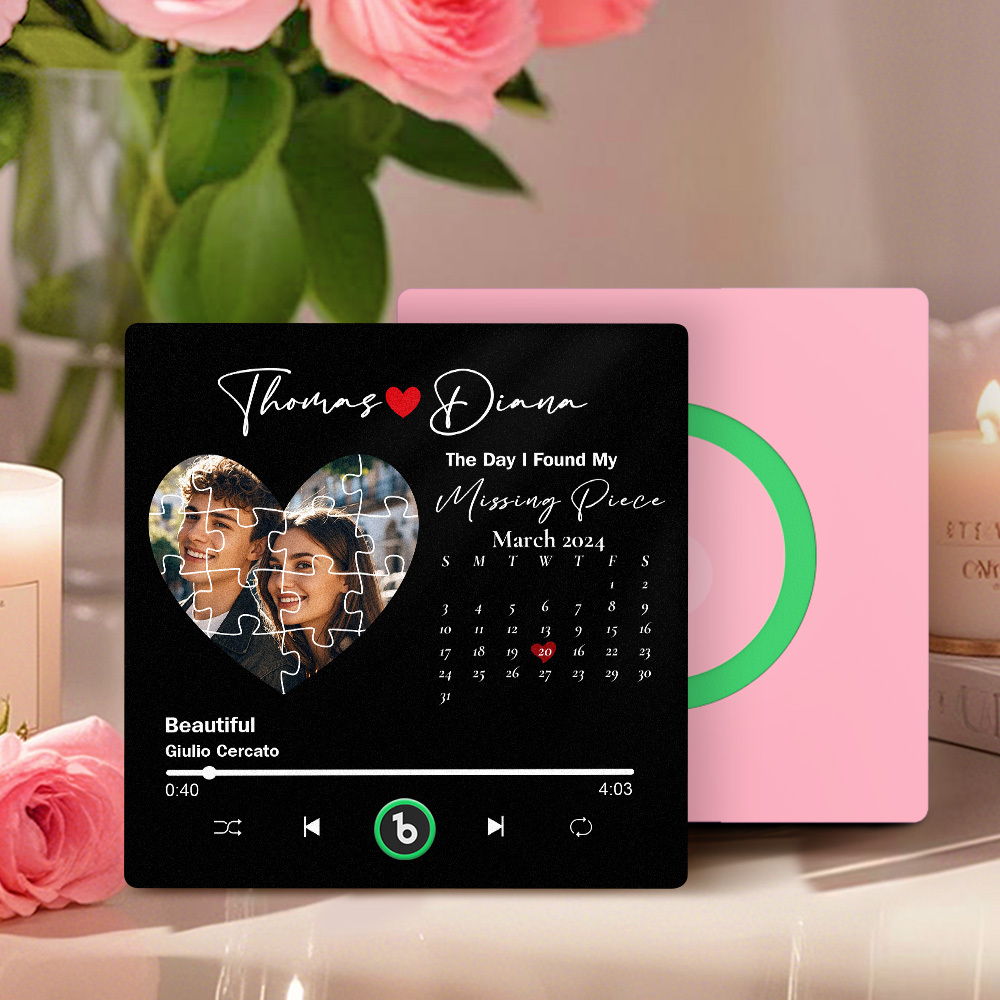 Imanes De Nevera Con Música Personalizados. Imán De Nevera Con Música Personalizado. Marco Colorido. Álbum Con Imán Para Nevera. Puede Reproducir Canciones. Regalo Para Un Amante. - santacalcetines