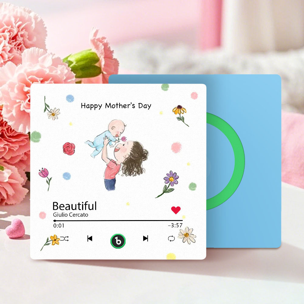 Imán Personalizado Para Nevera Con Música Del Día De La Madre, Marco Personalizado, Regalo Para Mamá - santacalcetines