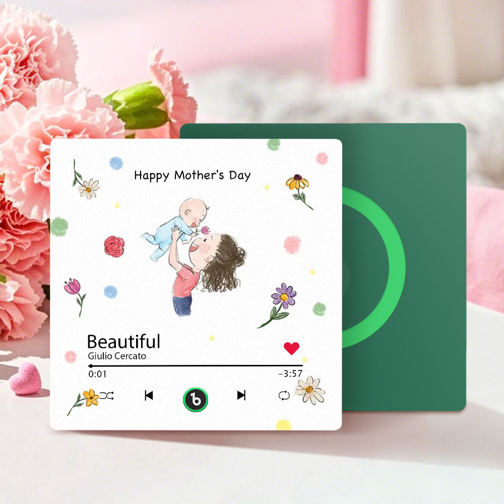 Imán Personalizado Para Nevera Con Música Del Día De La Madre, Marco Personalizado, Regalo Para Mamá - santacalcetines