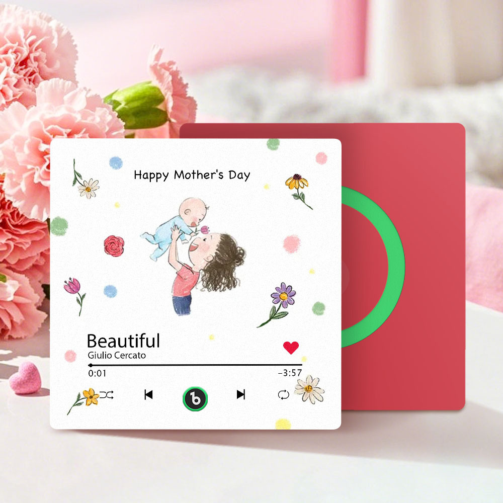 Imán Personalizado Para Nevera Con Música Del Día De La Madre, Marco Personalizado, Regalo Para Mamá - santacalcetines