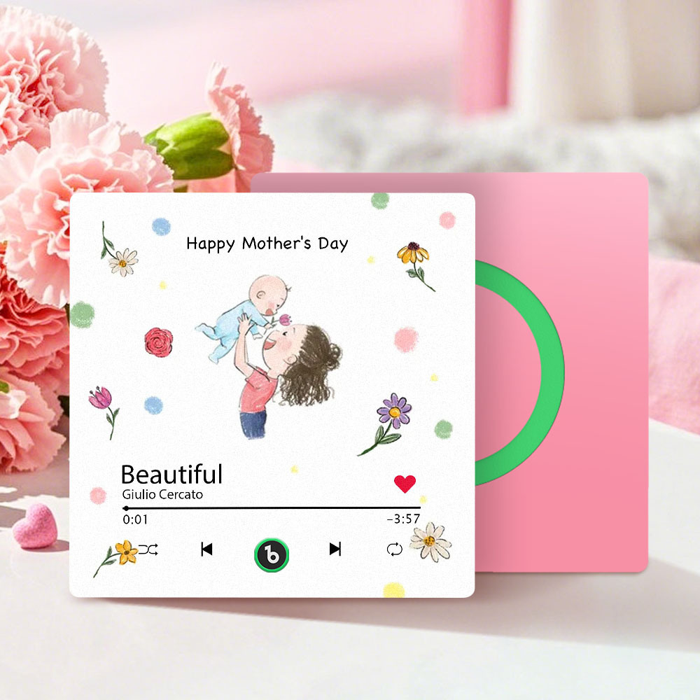 Imán Personalizado Para Nevera Con Música Del Día De La Madre, Marco Personalizado, Regalo Para Mamá - santacalcetines