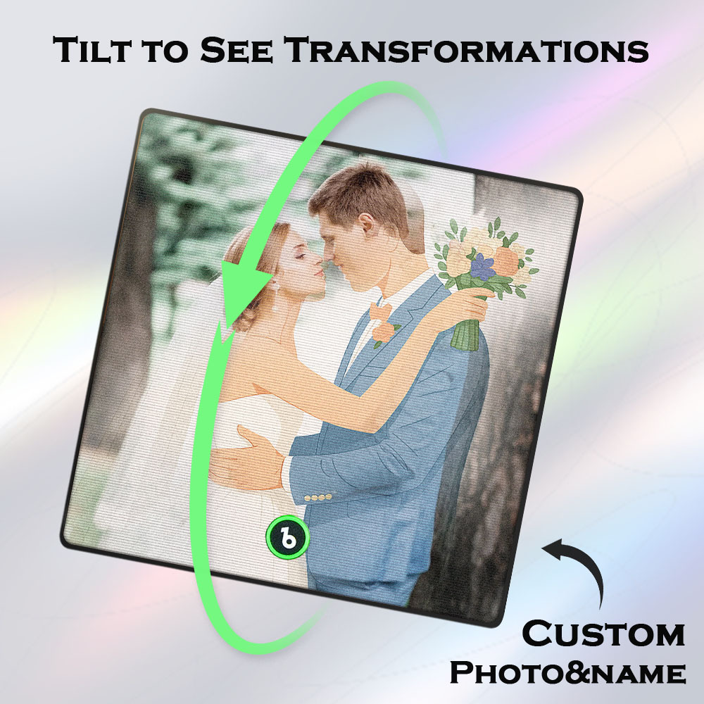 Retrato Fotográfico Personalizado Con Música Lenticular, Imán Para Nevera, Regalo Personalizado - santacalcetines