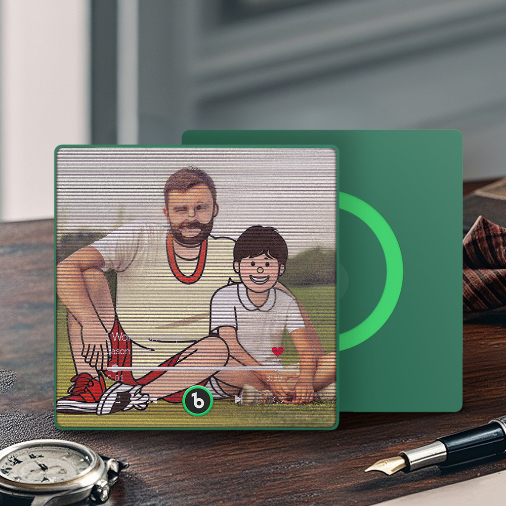 Imán Lenticular Para Nevera Con Foto De Personajes De Dibujos Animados Personalizados Y Música, Regalo Divertido - santacalcetines