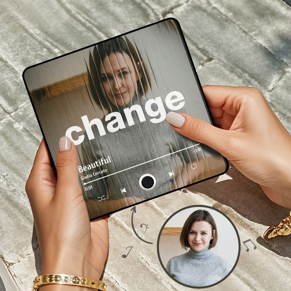 Imán Para Nevera Con Foto De Dibujos Animados Personalizado. Música Que Se Puede Reproducir Sin Teléfono Móvil. Póster De Dibujos Animados Con Música. Imán Para Nevera. - santacalcetines