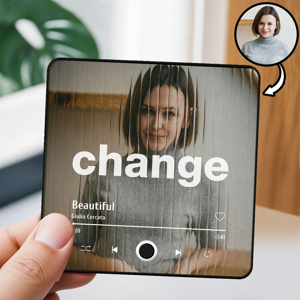 Imán Para Nevera Con Foto De Dibujos Animados Personalizado. Música Que Se Puede Reproducir Sin Teléfono Móvil. Póster De Dibujos Animados Con Música. Imán Para Nevera. - santacalcetines