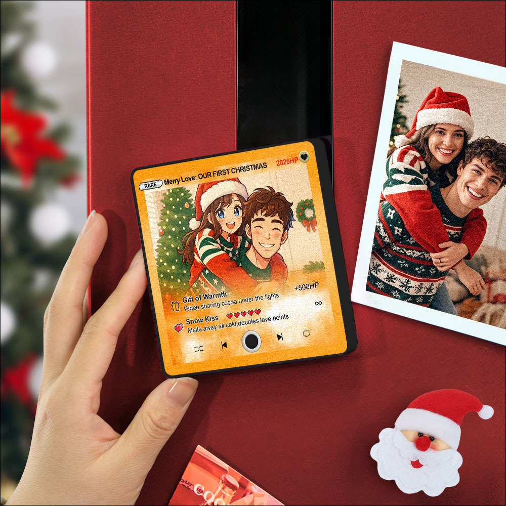 Regalos De Halloween Imán De Nevera Con Foto Personalizado Música Que Se Puede Reproducir Sin Celular Imán De Nevera Con Música - santacalcetines