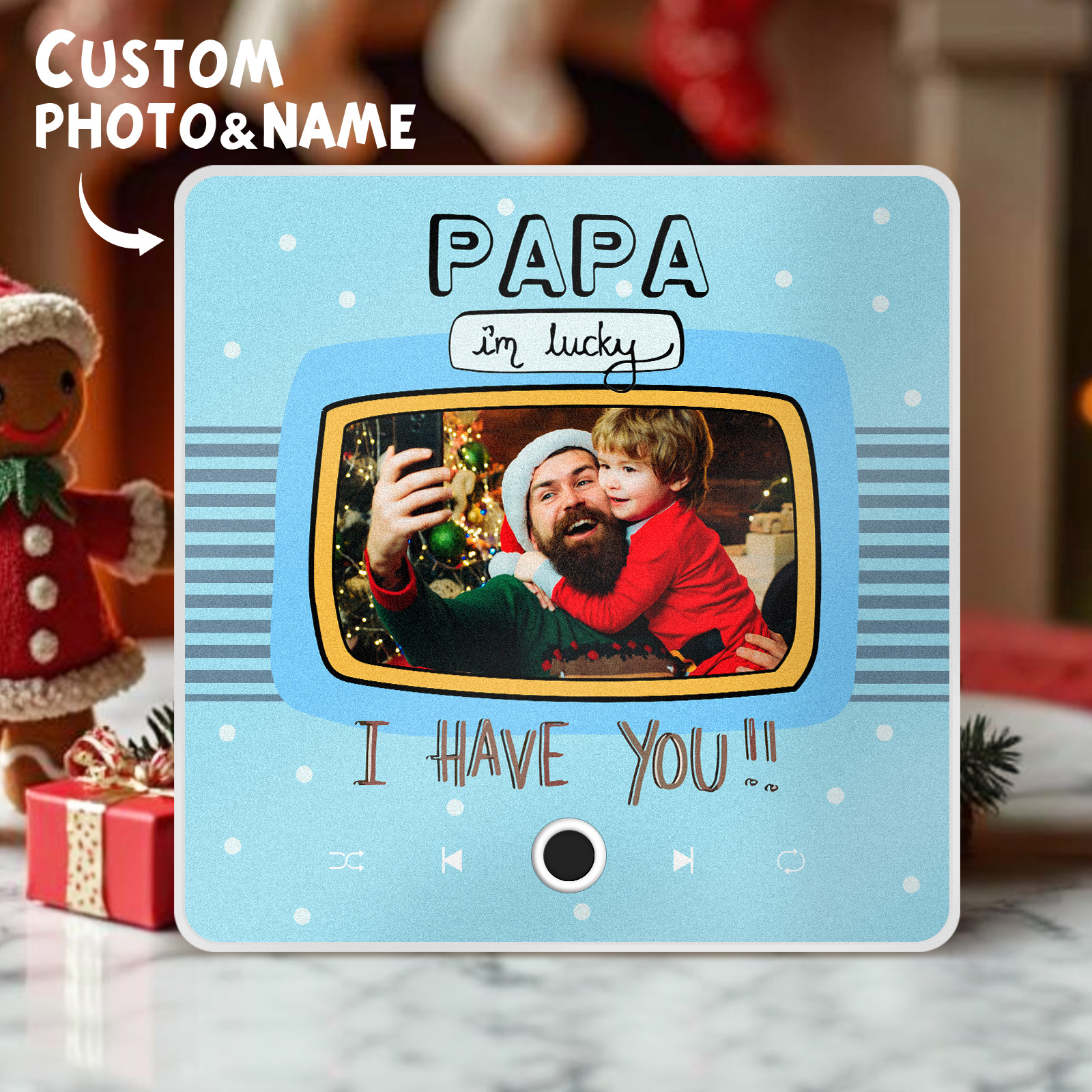 Imán De Música Personalizado Para Nevera, Regalo Para Papá, Imanes De Música Personalizados Que Pueden Reproducir Canciones, Regalos De Navidad, Regalos Familiares