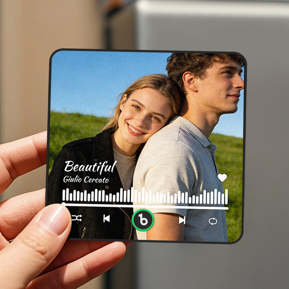 Regalos De San Valentín, Imán De Nevera Con Música Personalizada, Álbum De Música, Imán De Nevera, Foto Musical De Pared, Foto, Movimiento Musical Que Se Puede Reproducir, Idea De Regalo