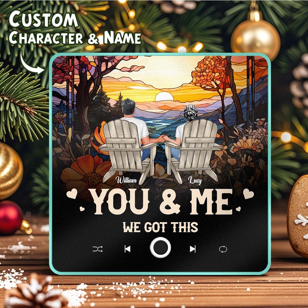 Imán De Nevera De Música Personalizado Retrato Personalizado Feliz Navidad Imanes De Música Personalizados Pueden Reproducir Canciones Regalo De Navidad Regalos De Pareja - santacalcetines
