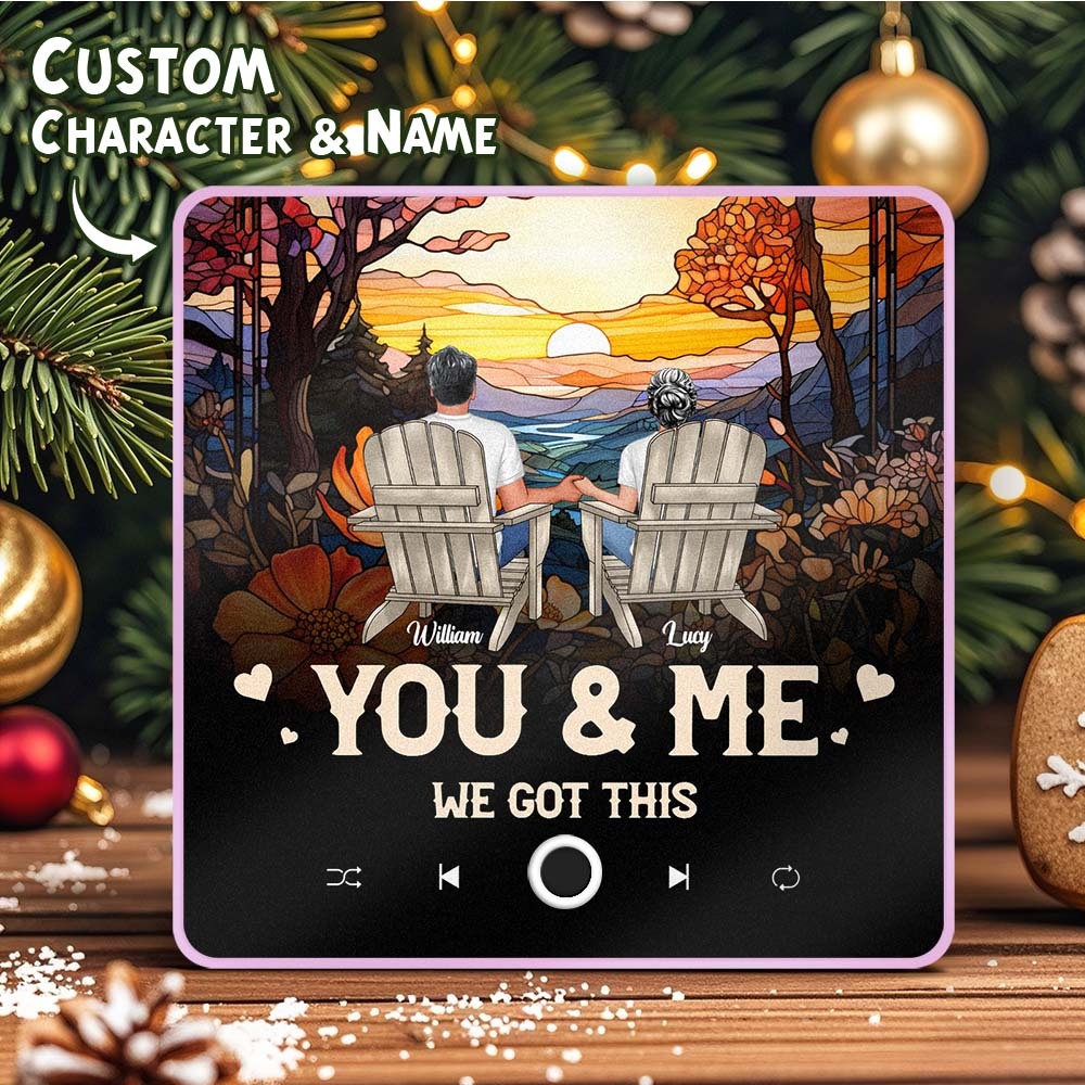 Imán De Nevera De Música Personalizado Retrato Personalizado Feliz Navidad Imanes De Música Personalizados Pueden Reproducir Canciones Regalo De Navidad Regalos De Pareja - santacalcetines