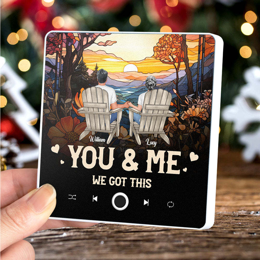 Imán De Nevera De Música Personalizado Retrato Personalizado Feliz Navidad Imanes De Música Personalizados Pueden Reproducir Canciones Regalo De Navidad Regalos De Pareja - santacalcetines