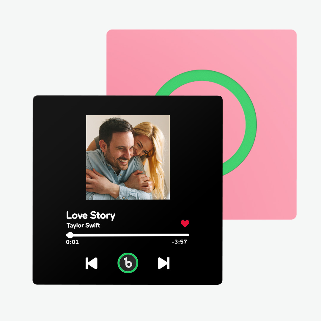 Imán De Nevera Con Música De Color Morado Y Amatista Personalizado, Nuevo Adhesivo De Pared Con Foto Musical De Actualización 4.0 Que Reproduce Música Sin Teléfono Móvil, Varios Estilos, Regalos Para Parejas - santacalcetines