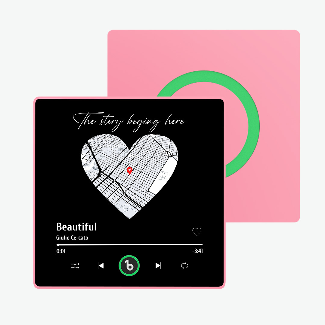 Imán De Nevera Con Música De Color Morado Y Amatista Personalizado, Nuevo Adhesivo De Pared Con Foto Musical De Actualización 4.0 Que Reproduce Música Sin Teléfono Móvil, Varios Estilos, Regalos Para Parejas - santacalcetines