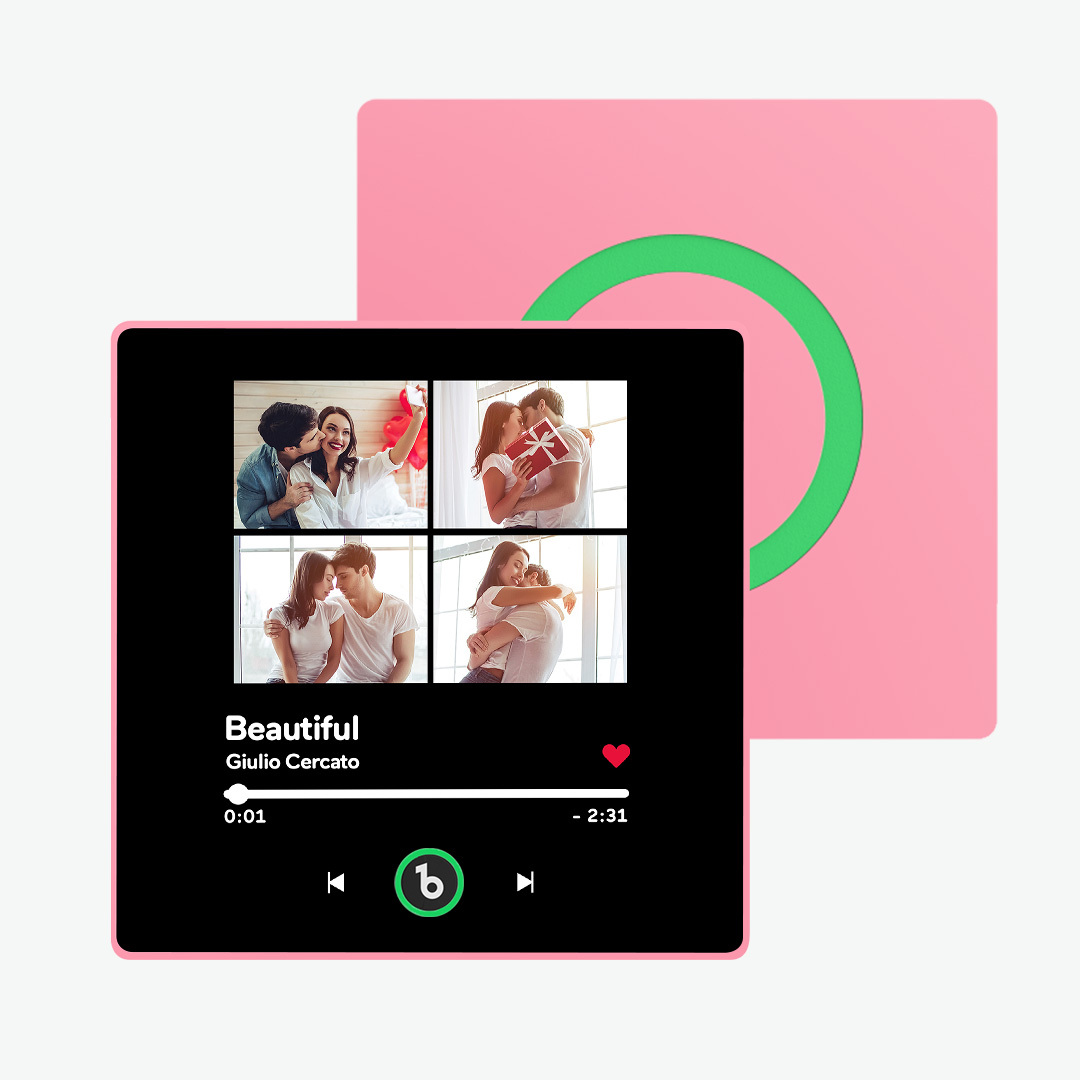 Imán De Nevera Con Música De Color Morado Y Amatista Personalizado, Nuevo Adhesivo De Pared Con Foto Musical De Actualización 4.0 Que Reproduce Música Sin Teléfono Móvil, Varios Estilos, Regalos Para Parejas - santacalcetines