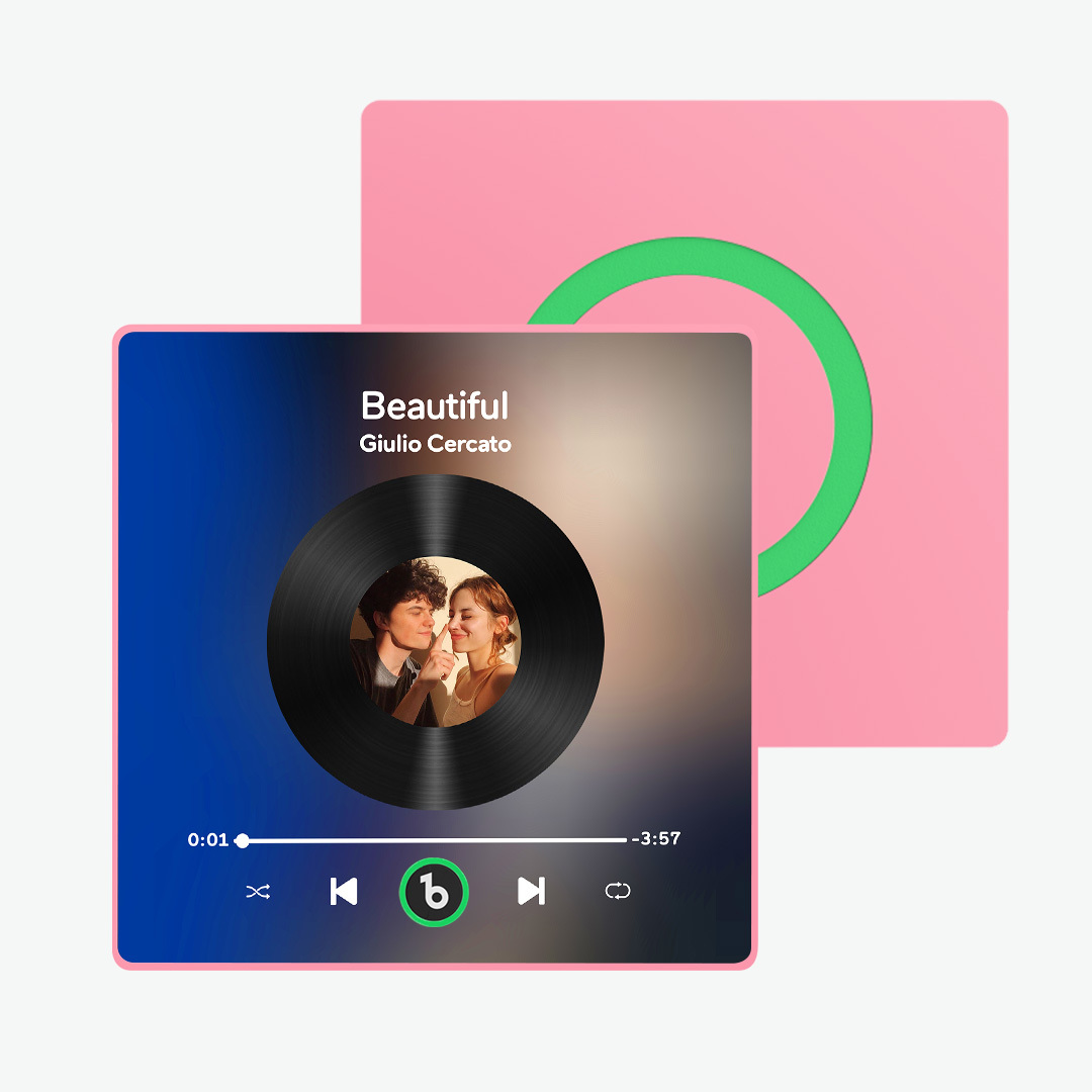 Imán De Nevera Con Música De Color Morado Y Amatista Personalizado, Nuevo Adhesivo De Pared Con Foto Musical De Actualización 4.0 Que Reproduce Música Sin Teléfono Móvil, Varios Estilos, Regalos Para Parejas - santacalcetines