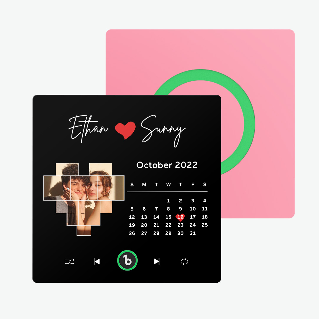 Imán De Nevera Con Música De Color Morado Y Amatista Personalizado, Nuevo Adhesivo De Pared Con Foto Musical De Actualización 4.0 Que Reproduce Música Sin Teléfono Móvil, Varios Estilos, Regalos Para Parejas - santacalcetines