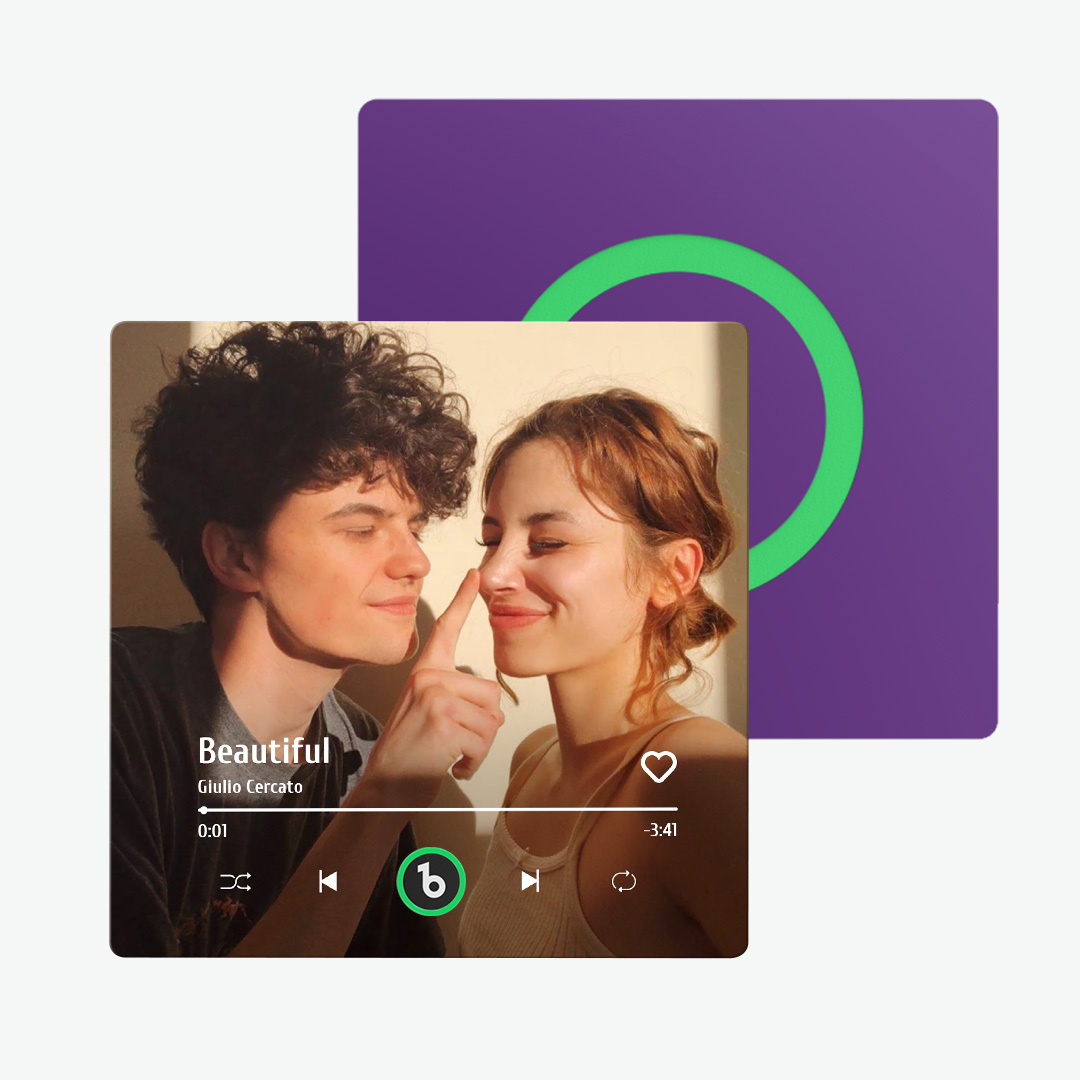 Imán De Nevera Con Música De Color Morado Y Amatista Personalizado, Nuevo Adhesivo De Pared Con Foto Musical De Actualización 4.0 Que Reproduce Música Sin Teléfono Móvil, Varios Estilos, Regalos Para Parejas - santacalcetines