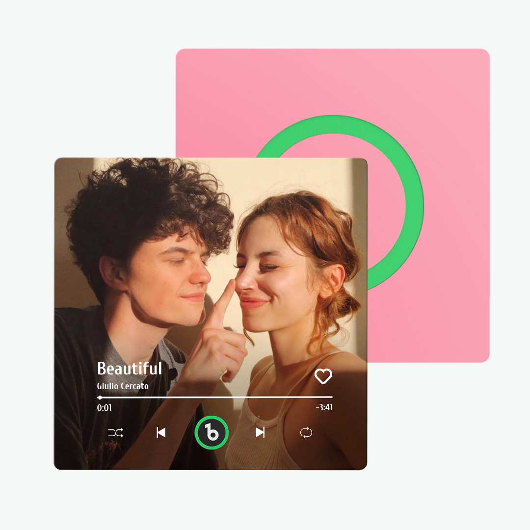 Imán De Nevera Con Música De Color Morado Y Amatista Personalizado, Nuevo Adhesivo De Pared Con Foto Musical De Actualización 4.0 Que Reproduce Música Sin Teléfono Móvil, Varios Estilos, Regalos Para Parejas - santacalcetines