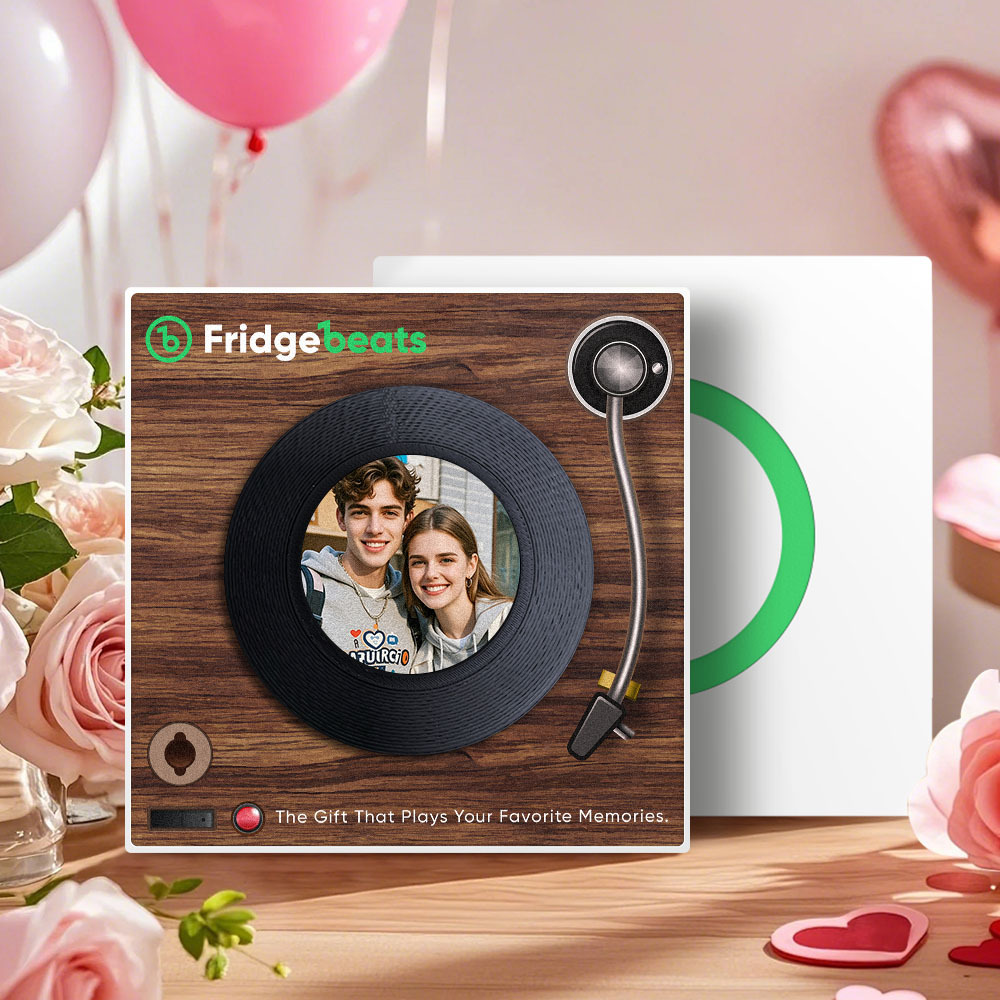 El Imán Personalizado Para Nevera Con Música Y Fotografías Puede Personalizar De 1 A 6 Vinilos Y Canciones - santacalcetines
