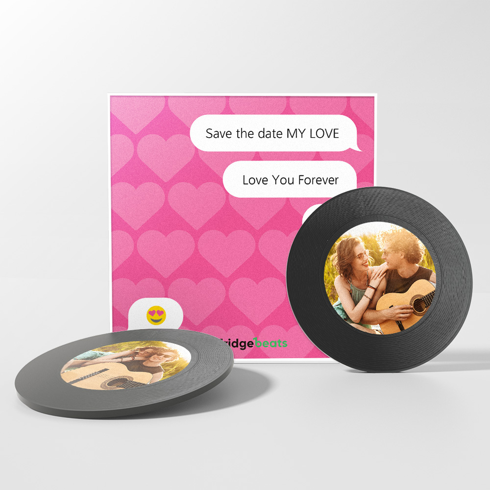 El Imán Personalizado Para Nevera Con Música Y Fotografías Puede Personalizar De 1 A 6 Vinilos Y Canciones - santacalcetines