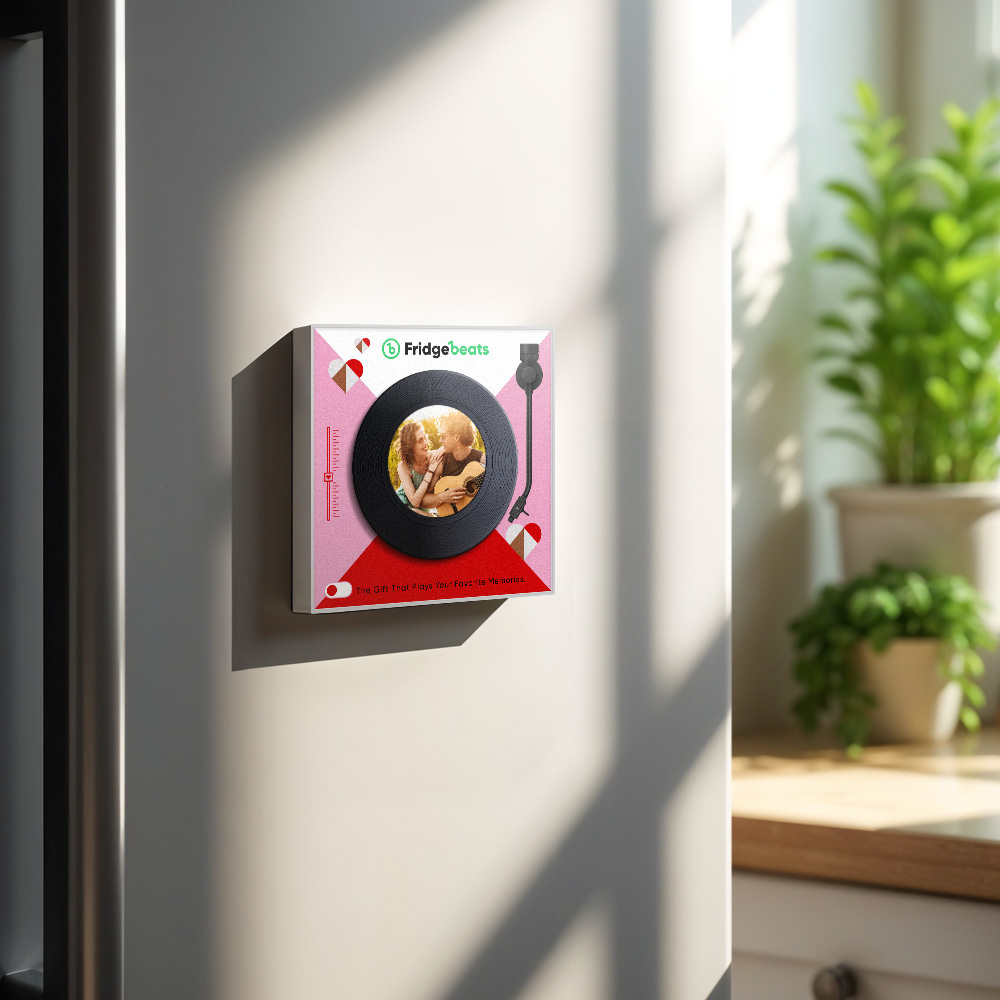 El Imán Personalizado Para Nevera Con Música Y Fotografías Puede Personalizar De 1 A 6 Vinilos Y Canciones - santacalcetines