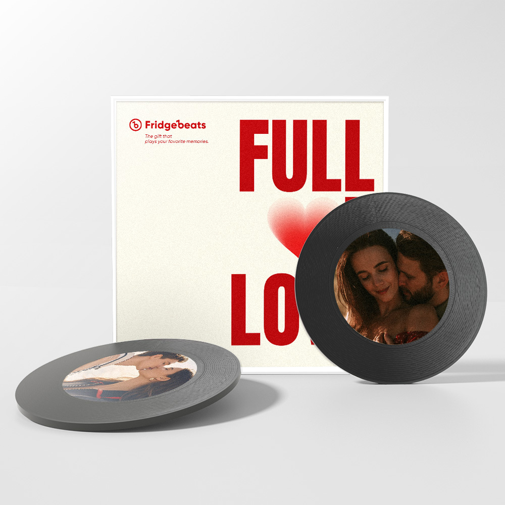 El Imán Personalizado Para Nevera Con Música Y Fotografías Puede Personalizar De 1 A 6 Vinilos Y Canciones - santacalcetines