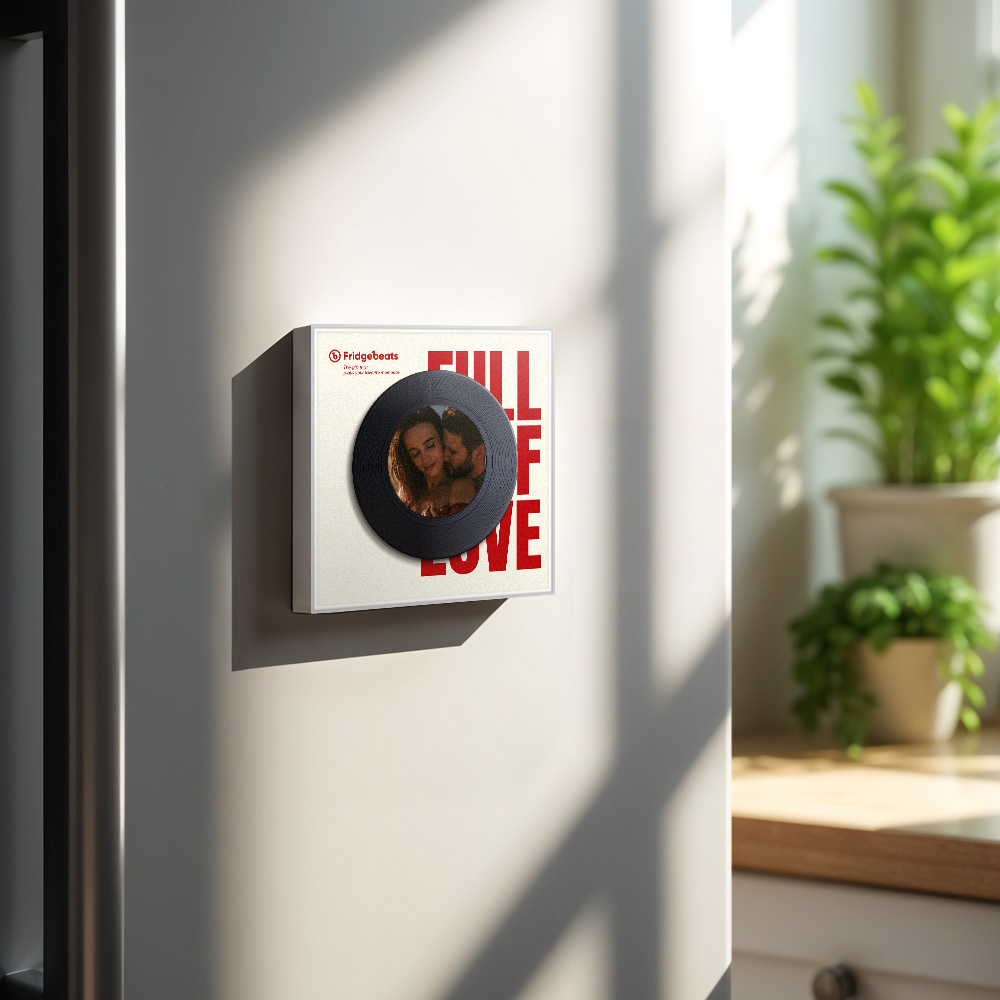 El Imán Personalizado Para Nevera Con Música Y Fotografías Puede Personalizar De 1 A 6 Vinilos Y Canciones - santacalcetines