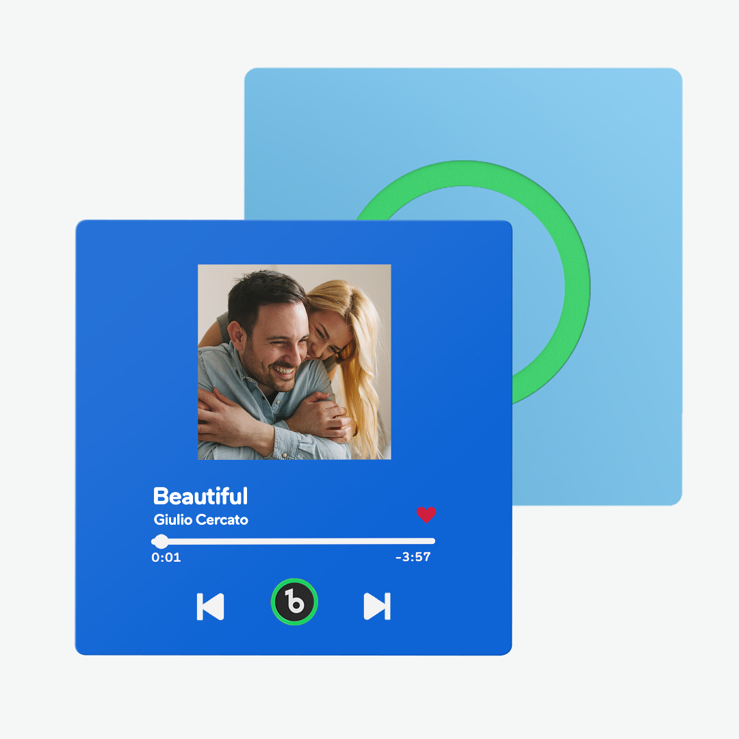 Imán De Nevera Con Música De Color Morado Y Amatista Personalizado, Nuevo Adhesivo De Pared Con Foto Musical De Actualización 4.0 Que Reproduce Música Sin Teléfono Móvil, Varios Estilos, Regalos Para Parejas - santacalcetines
