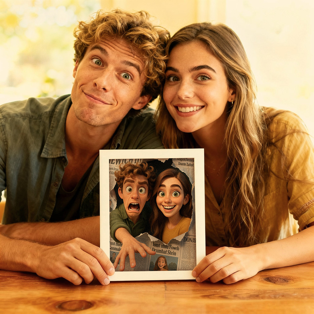 Retrato De Dibujos Animados Personalizado Para Pared, Arte Personalizado, Estilo Cómic, Decoración Del Hogar, Regalo Para Cumpleaños, Navidad O Aniversario. - santacalcetines