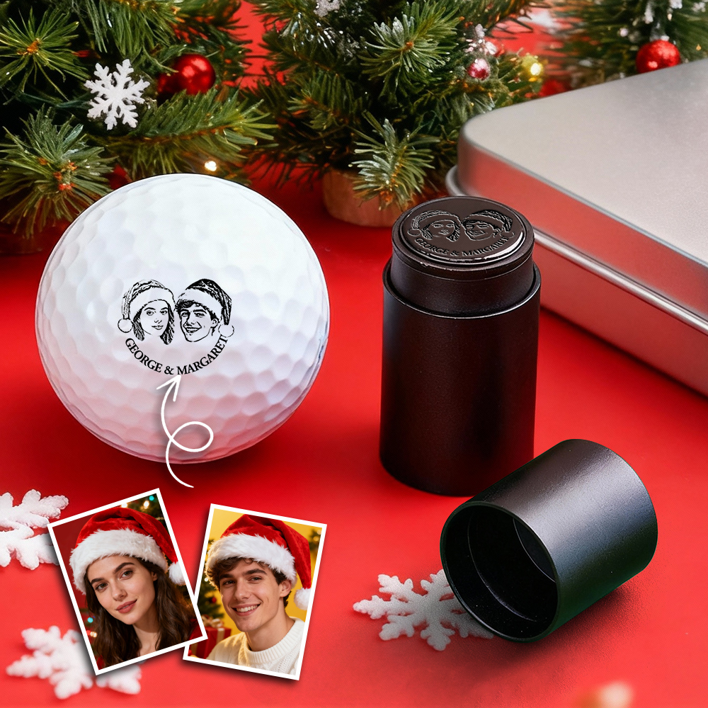 Pelota De Golf Personalizada Con Foto Y Caja Metálica De Almacenamiento. Ideal Como Regalo De Cumpleaños O Para Jugadores De Golf. - santacalcetines