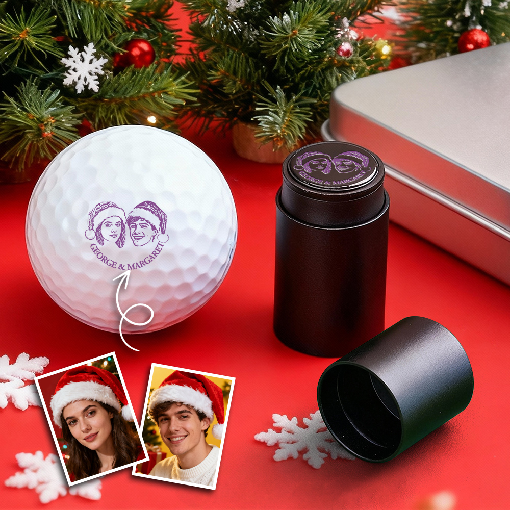 Pelota De Golf Personalizada Con Foto Y Caja Metálica De Almacenamiento. Ideal Como Regalo De Cumpleaños O Para Jugadores De Golf. - santacalcetines