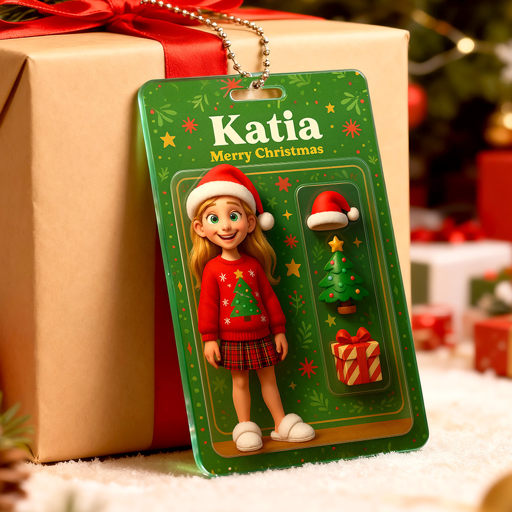 Figura De Acción Personalizada, Embalaje Estilo Caja De Juguetes, Regalo Artístico, Colgador De Coche Acrílico Personalizado, Regalo Para Madre, Diseño Plano Impreso En 2d. - santacalcetines