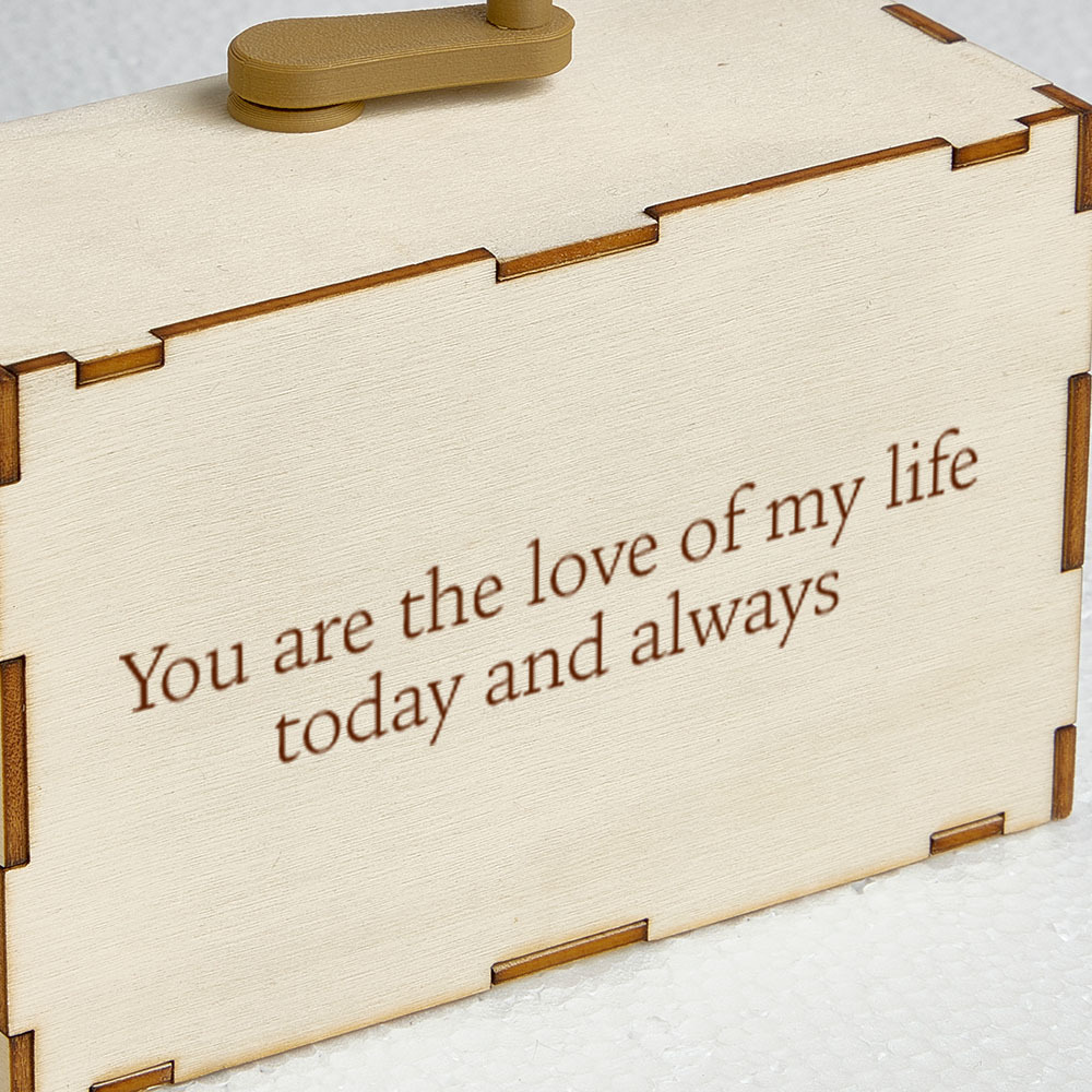 Máquina De Animación De Marcos De Fotos Horizontales Personalizada, Caja De Música Mecánica Con Manivela Y Luz, Regalo De San Valentín - santacalcetines