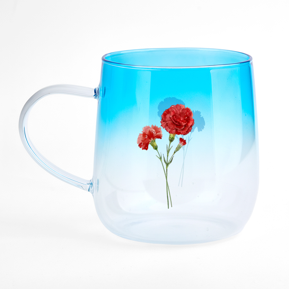 Taza Personalizada De Vidrio Degradado Rosa 'eres La Flor Más Hermosa' - santacalcetines