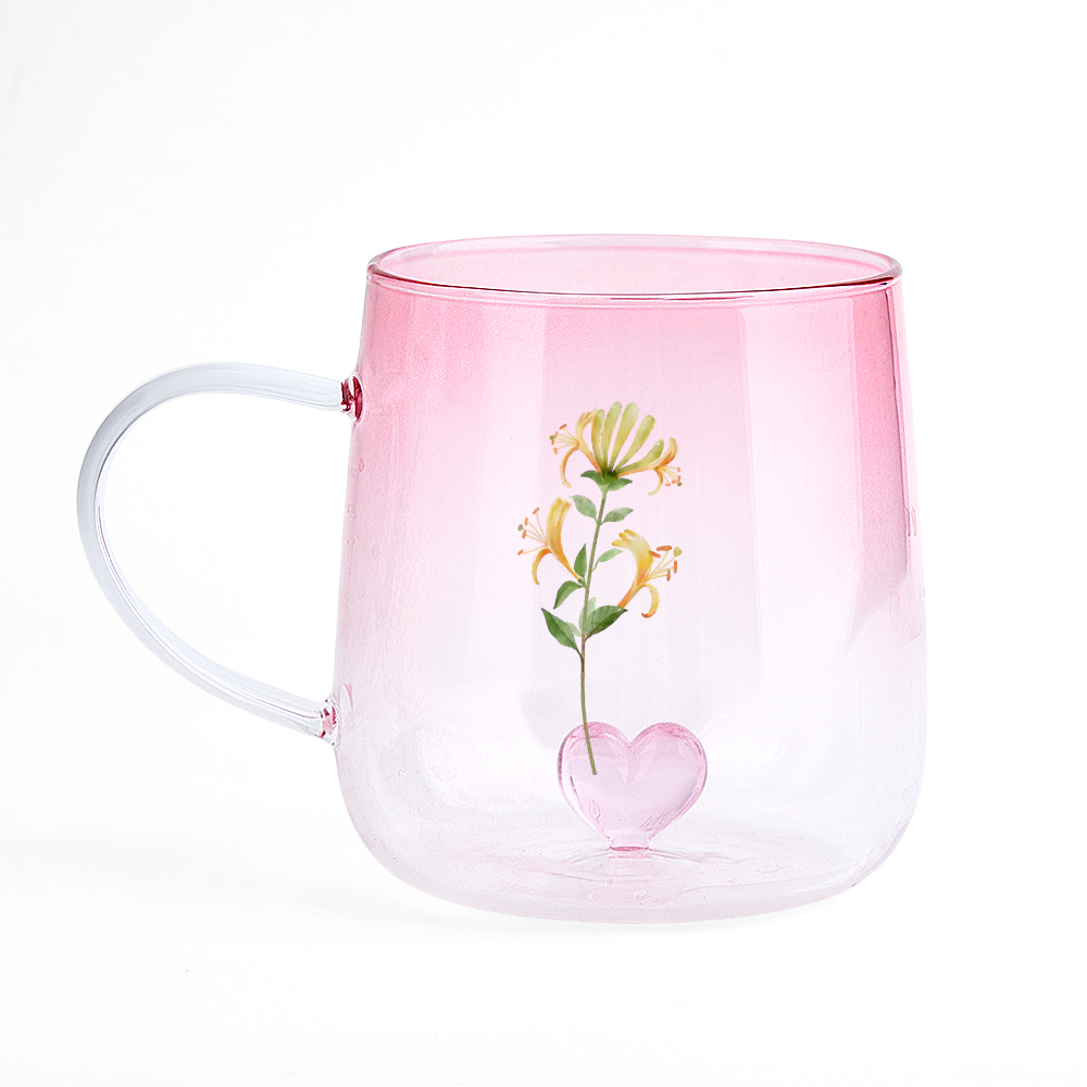 Taza Personalizada De Vidrio Degradado Rosa 'eres La Flor Más Hermosa' - santacalcetines