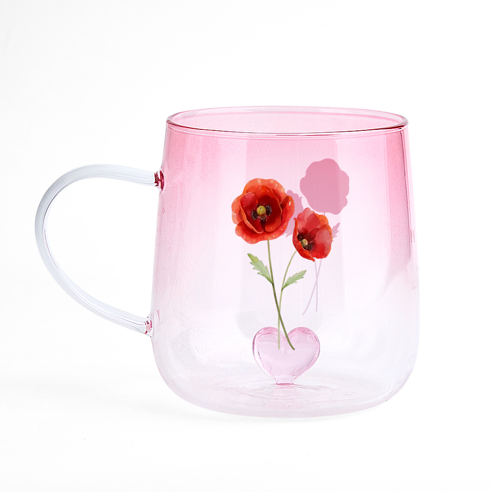 Taza Personalizada De Vidrio Degradado Rosa 'eres La Flor Más Hermosa' - santacalcetines