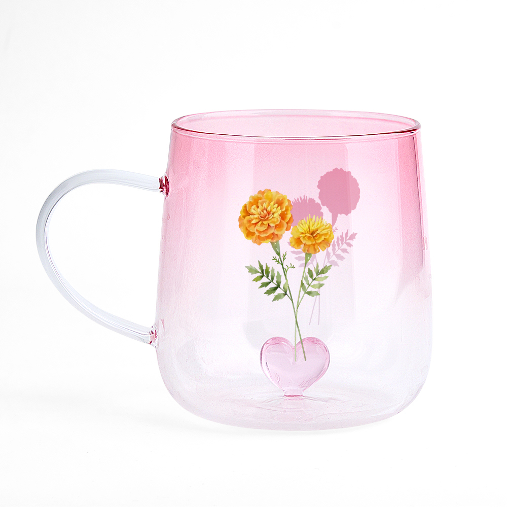 Taza Personalizada De Vidrio Degradado Rosa 'eres La Flor Más Hermosa' - santacalcetines