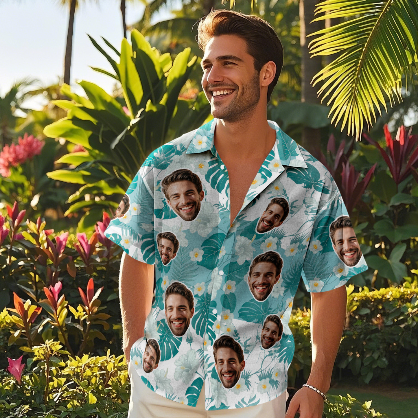 Camisas Hawaianas Aloha Personalizadas Para Hombre, Patrón De Costura Para Camisas De Hombre, Regalo Para El Verano Y Las Vacaciones. - santacalcetines