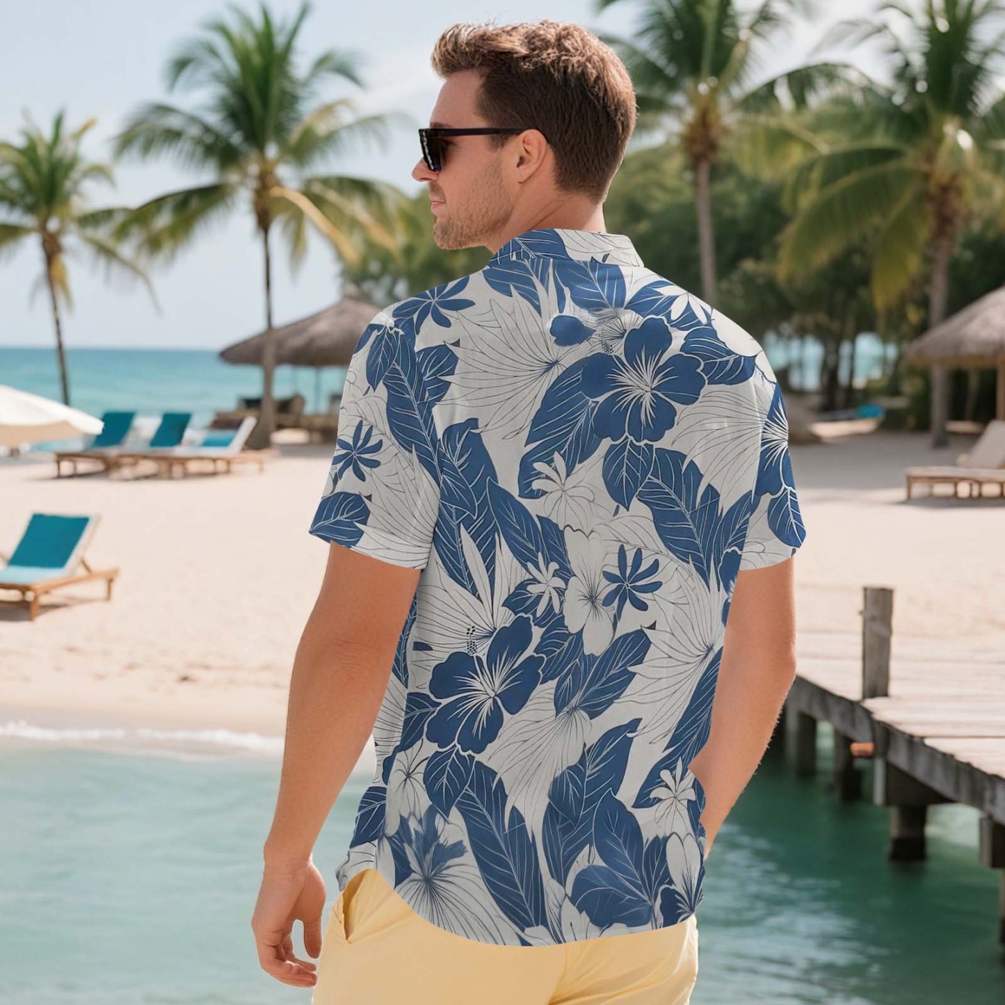 Camisas Hawaianas Aloha Con Exuberantes Flores Tropicales. Camisa Hawaiana Para Un Regalo De Verano Con Ambiente Festivo. 5 Estilos. - santacalcetines