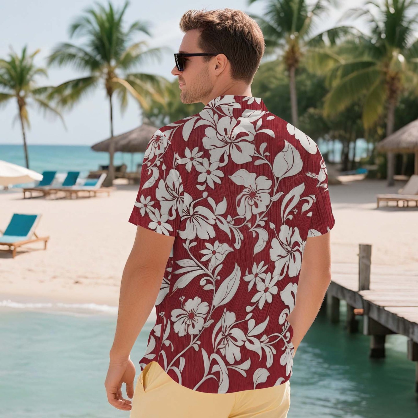 Camisas Hawaianas Aloha Con Exuberantes Flores Tropicales. Camisa Hawaiana Para Un Regalo De Verano Con Ambiente Festivo. 5 Estilos. - santacalcetines