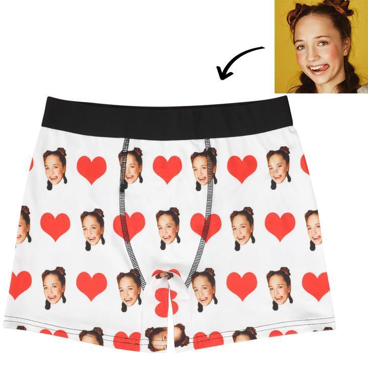 Custom Heart Boxer Shorts - Santa Socks